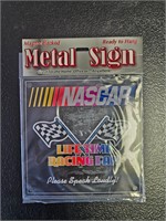 NASCAR Fan Small Magnetic Metal Sign