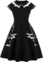 sz XL Spider Web Embroidery HalloweenVintage Dress