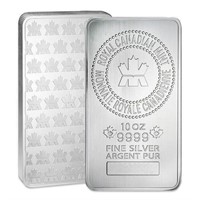 RCM .9999 Fine Silver Prestige 10 oz Bar w/ Serial