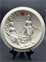 PORCELAIN SEAL OF NC SMOKING TOBACCO PLAQUE