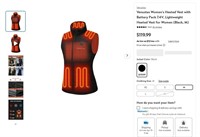 R7239  Venustas Heated Vest, Women's, Black, M