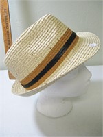 Straw Fedora Hat One Size