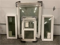 LOT OF 6 AMCRAFT WINDOWS - 20" X 34", 4 ARE 39.5"