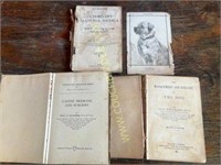 3 early 1900s canine dog Veterinary books