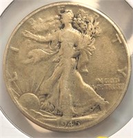 1945 Walking Liberty Half