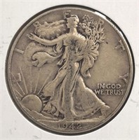 1942 Walking Liberty Half