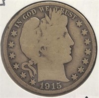 1915-S  Barber Half