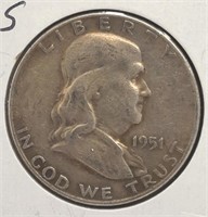 1951-S   Franklin Half