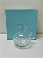 Tiffany & Co. Floral Etched Water Pitcher