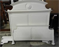 Lot #3921 - Contemporary Queen white wash bed