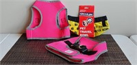 Two new pink dog harnesses, size medium and new