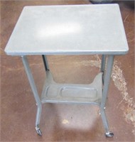 Vintage Metal Rolling Typewriter Table