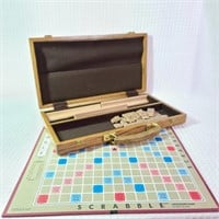 Scrabble Game With Wooden Storage Box