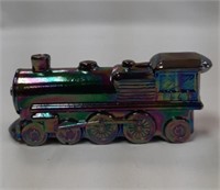 Carnival Glass 5" L Railroad Engine Paperweight