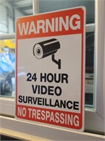 24 Hour Video Tin Sign