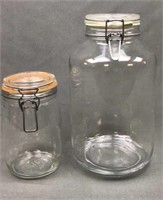 2 Wire Latch Jars - Large Ball Made In Italy &