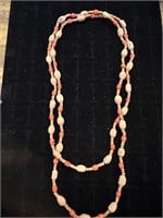 Mid century beaded necklace (maybe cork)