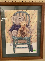 Teddy bear framed art