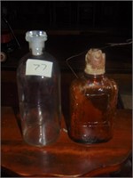 (2) Primitive Type Medicine Bottles