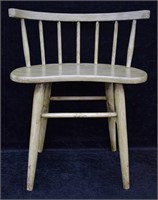 Vintage Wooden Barrel-back Vanity Stool / Chair