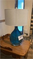 Uttermost Blue Glass Table Lamp28.5 tall