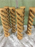 6 Wooden spindles