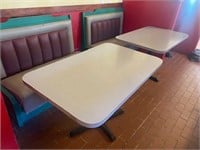 2 Single Booth Seats + 2 30" x 48" tables