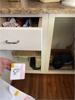 Drawer, cabinet contents