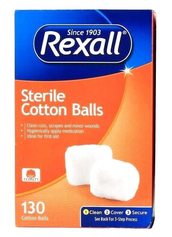 (new)REXALL STERILE Cotton Ball 130CT AG