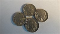 4 Indian Head Nickels 1929,1930,1935,1936