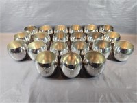 (21) Poole Silverplate Stemless Cups