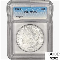 1921 Morgan Silver Dollar ICG MS65