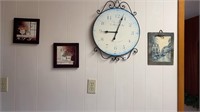Kitchen Wall clock and pictures
