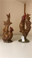Ceramic chicken and rooster set