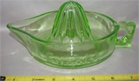 Vtg Sunkist Oranges Uranium Glass Juicer Reamer