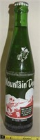 Vtg Mountain Mt Dew Glass Soda Bottle (Full) 10oz