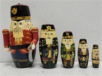 Hand Painted Nutcracker Themed Nesting Dolls