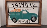 Thankful and blessed picture frame 12x16