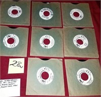 810 - VINTAGE DJ PROMO ONLY 45 RPMS W/SLEEVES