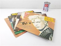 6 vinyles 33 tours dont Billy Idol