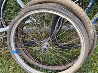 Vintage Bicycle Tires and Wheel