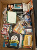 TRAY OF BASEBALL AND FOOTBALL CARDS