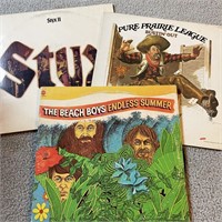 3 Vintage Vinyl Records Styx Pure Prairie League