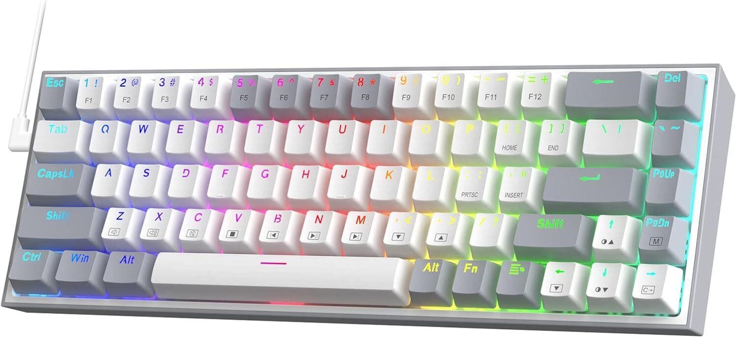 Redragon K631 Grey 65% RGB Gaming Keyboard