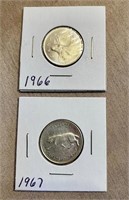 1966 & 1967 25 CENT