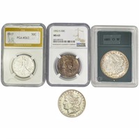 1881-1953 [4] 2 50C, 2 $1
