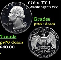 Proof 1979-s TY I Washington Quarter 25c Grades GE