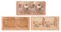 (3) Black Americana Stereograph Photo Cards