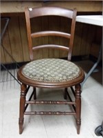 Wood Chair with Upholstered Seat