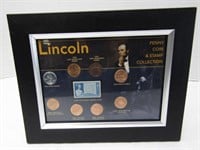 Lincoln Penny & Stamp Set